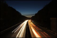 Rush hour in der Dämmerung