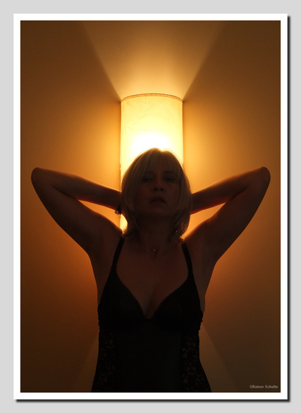 Lady In Glowing Light