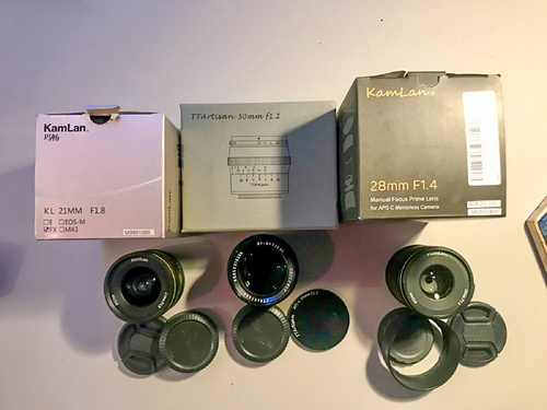 Mehr Informationen zu "Kamlan 21/1,8, 28/1,4 TTArtisans 50/1,2"